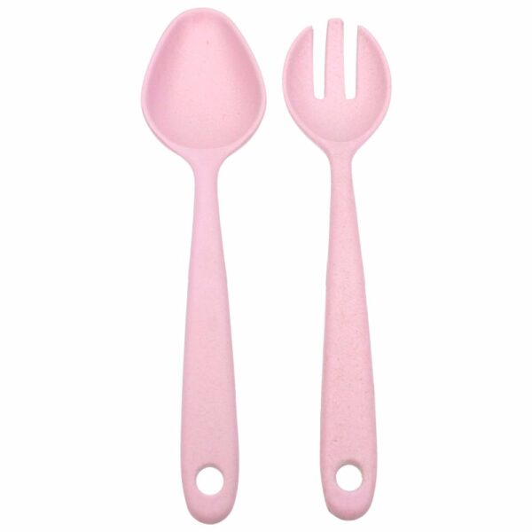 Salladsbestick i bambu rosa
