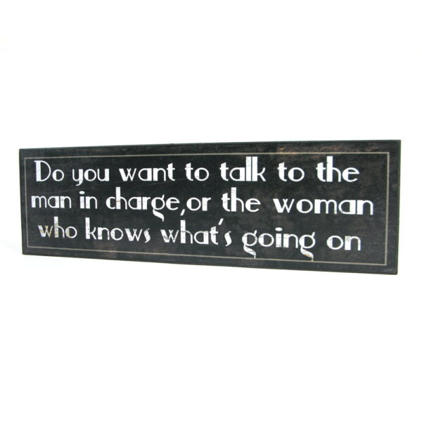 Trätavla Talk to 40x12 cm