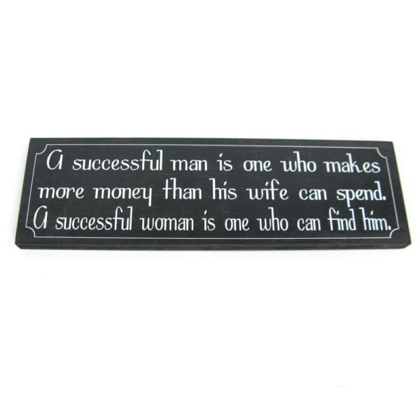 Trätavla Successful 40x12 cm