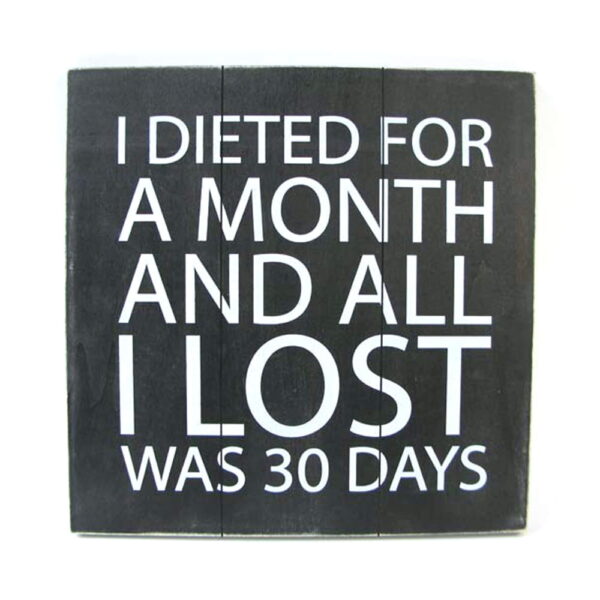 Trätavla I dieted 38x38 cm