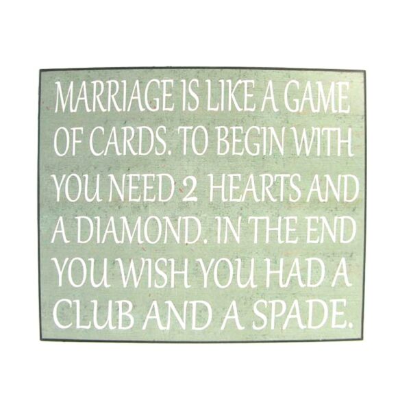 Trätavla Marriage 30x25 cm