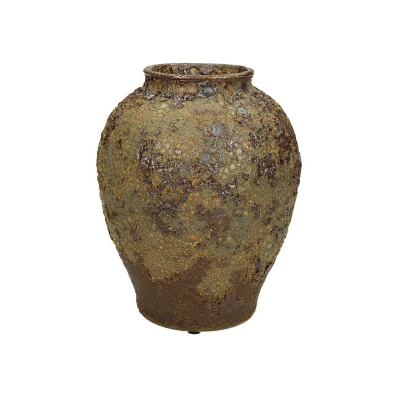 Vas i keramik med vacker patina. Diameter 12,5 cm, höjd 16 cm.