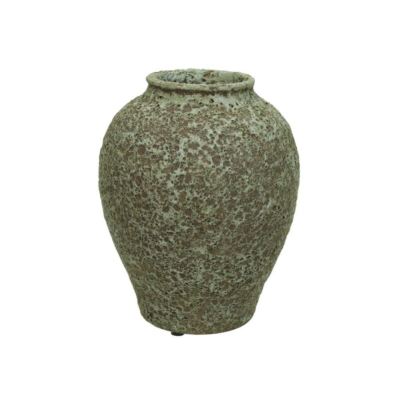 Vas i keramik med vacker patina. Diameter 12,5 cm, höjd 16 cm.