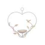 Hängande dekoration i metall formad som ett hjärta med fåglar. Passar för värmeljus eller LED-ljus och skapar ett mjukt sken. Höjd 31 cm