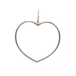 Metallhjärta 25×26 cm med snöre, charmig fönsterdekoration med enkel form som ger ett mjukt och harmoniskt uttryck i hemmet.