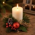 Juldekoration med ståltråd att pynta med till julen, sätt den i blomstergruppen, julkransen, eller tillsammans med ljus. Bredd ca 14 cm.
