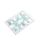 Söta fjärilar i textil att fästa med klämma. Kan t.ex. fästas i gardinen, sänghimlen, krukväxten osv. Set med 10 st fjärilar i olika storlekar (4,5-7,5 cm).