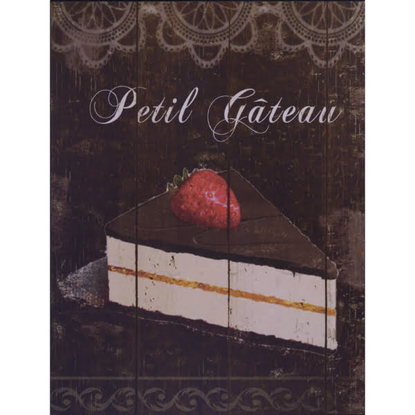 Plåttavla Petit Gateau Jordgubb. Mått 33x25 cm.