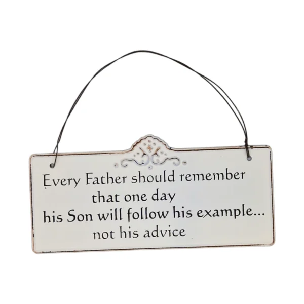 Plåtskylt Father and son