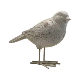 Dekorativ fågel i polyresin. Mått:15x6x12 cm (lxdxh).