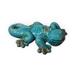 Salamander för dekoration i keramik. Mått: 30x22x8 cm (lxbxh).