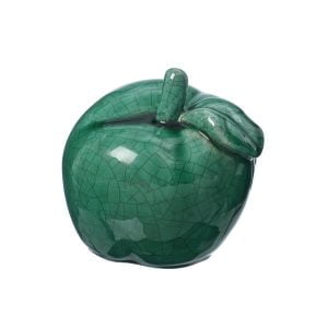 Äpple i keramik med blank finish. Mått: 14x13 cm (hxdia).
