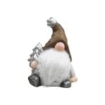Tomte i terrakotta med mjukt skägg. Höjd 11,5 cm.