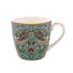 Stor porslinsmugg med mönster av William Morris. Muggen rymmer ca 4 dl och tål mikro och maskindisk.