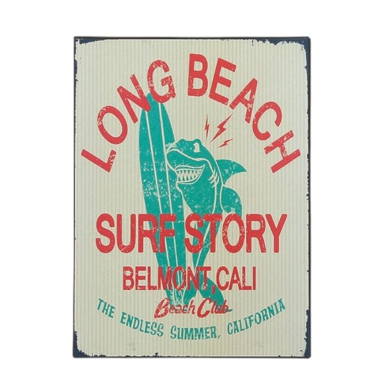 Tavla i plåt med coolt surfmotiv. Mått:30x40 cm.