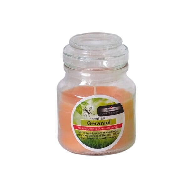Myggljus geraniol Orange Ø7 cm H9,9 cm 21 tim