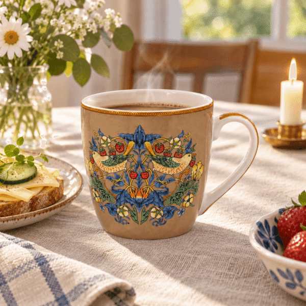 William Morris Strawberry Thief karamell Mugg 400 ml