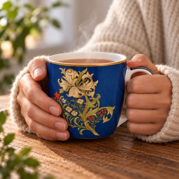William Morris Golden Lily blå Mugg 400 ml